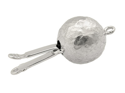 Fermoir Boule martelée 7 mm, Argent 925 - Image Standard - 3