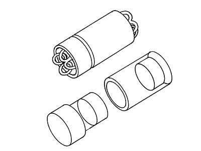 Fermoir magnétique tube 13 x 5 mm, Argent 925 - Image Standard - 2