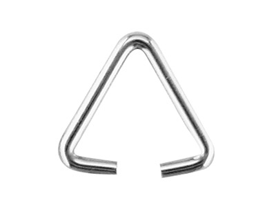 Bélière fil triangulaire 8 mm, Argent 925, sachet de 10