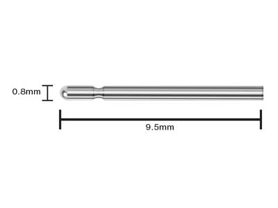 Tige pour Poussettes 9,5 x 0,8 mm, Argent 925, sachet de 10 paires - Image Standard - 3