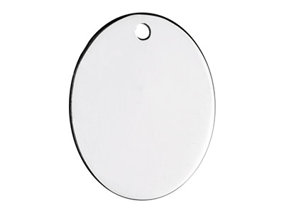 Ebauche pendentif Ovale 25 x 20 mm, Argent 925 - Image Standard - 1