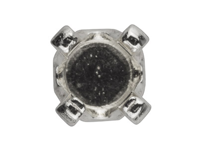 Tige Chaton 4 griffes 3 mm, Argent 925, la pièce - Image Standard - 2