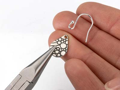 Crochet fil avec boule, Argent 925, sachet de 10 paires - Image Standard - 4