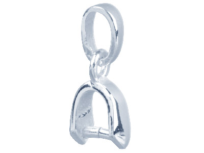 Bélière fantaisie avec anneau 14,4 mm, Argent 925 - Image Standard - 2