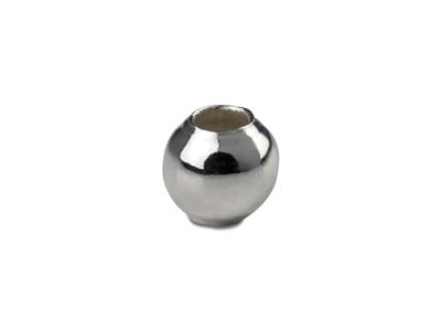 Boule 2 trous lisse 2mm, pack de 100, Argent 925