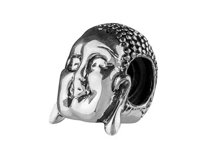 Charm Boule, motif Bouddha 10 mm, Argent 925 - Image Standard - 2