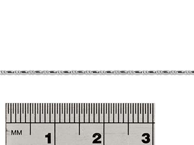 Fil perlé alterné, Ovale et Rondelle 1 mm, Argent 925 demi-dur - Image Standard - 2