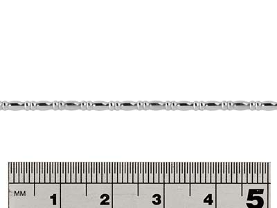 Fil perlé alterné, Ovale et Rondelle 2 mm, Argent 925 mi-dur - Image Standard - 2