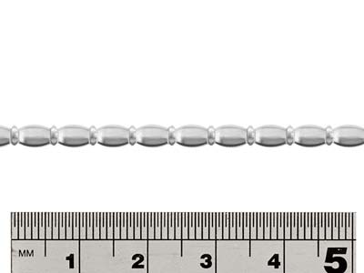 Fil perlé alterné, Ovale et Rondelle 3,50 mm, Argent 925 mi-dur - Image Standard - 2
