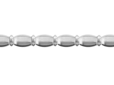 Fil perlé alterné, Ovale et Rondelle 3,50 mm, Argent 925 mi-dur - Image Standard - 3