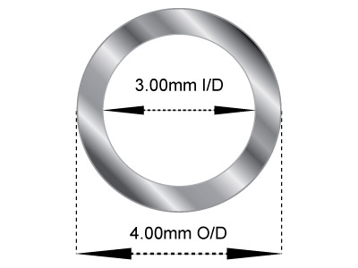 Tube Charnière 4,00 x 3,00 mm, Argent 925 - Image Standard - 2