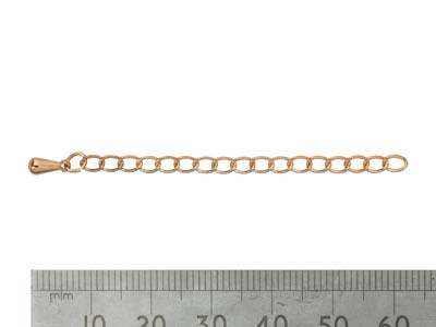 Extension chaîne Rombo 2,75 mm, 5,5 cm, Rosé* - Image Standard - 2