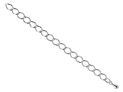 Extension chaine Rombo 4,55 mm, 8,5 cm, Argenté