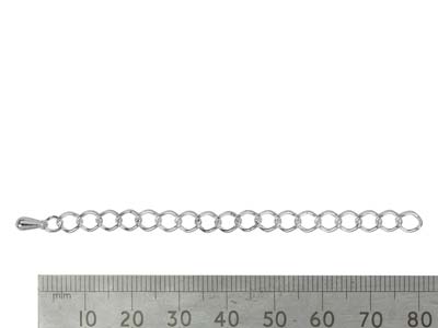 Extension chaine Rombo 4,55 mm, 8,5 cm, Argenté* - Image Standard - 2