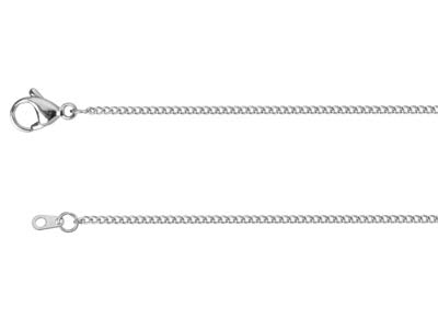 Chaîne maille Gourmette 1,6 mm, 45 cm, Acier inoxydable - Image Standard - 2