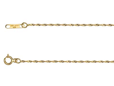 Chaîne maille Singapour 1,1 mm, 45 cm, Or jaune 18k - Image Standard - 2