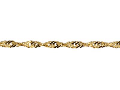 Chaîne maille Singapour 1,1 mm, 45 cm, Or jaune 18k - Image Standard - 3