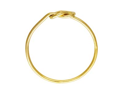 Bague noeud forme Coeur, Gold filled, taille L - Image Standard - 2