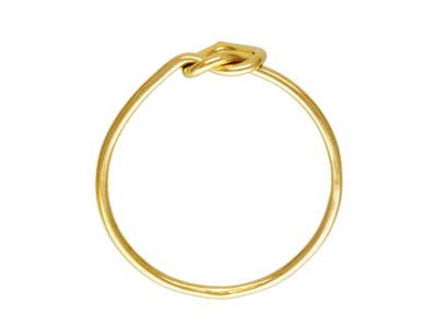 Bague noeud forme Coeur, Gold filled, taille S - Image Standard - 2