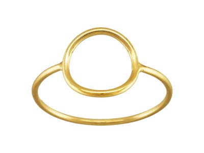 Bague motif Cercle, Gold filled, taille M