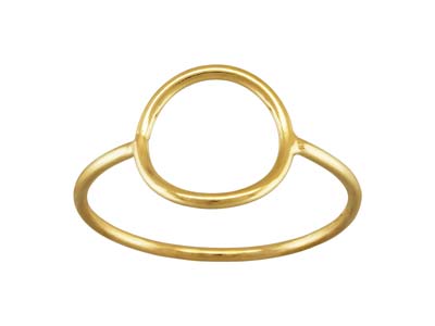 Bague motif Cercle, Gold filled, taille S