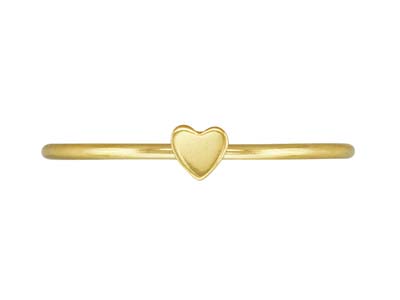 Bague empilable motif Coeur, Gold filled, taille M