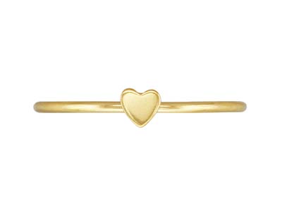 Bague empilable motif Coeur, Gold filled, taille S