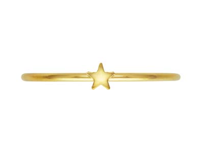 Bague empilable motif Etoile, Gold filled, taille L