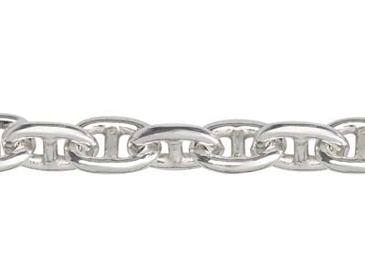 Collier Homme maille Marine massive 6 mm, 55 cm, Argent 925 - Image Standard - 3