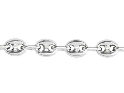 Collier maille Grains de café creuse 4 mm, 45 cm, Argent 925 rhodié - Image Standard - 3