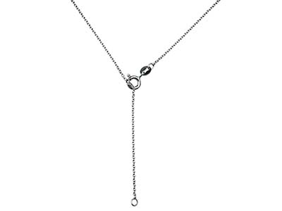 Chaîne maille Forçat 1,2 mm, 40-45 cm, Argent 925 Rhodié - Image Standard - 2