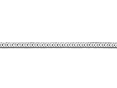 Chaine maille Serpent carrée diamantée 1,20 mm, 45 cm, Argent 925 - Image Standard - 3