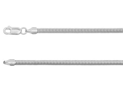 Bracelet chaîne Serpent 3 mm,, 18 cm, Argent 925