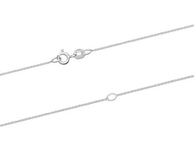 Chaîne maille Forçat claire diamantée 0,90 mm,, 45-50 cm, Argent 925 - Image Standard - 2