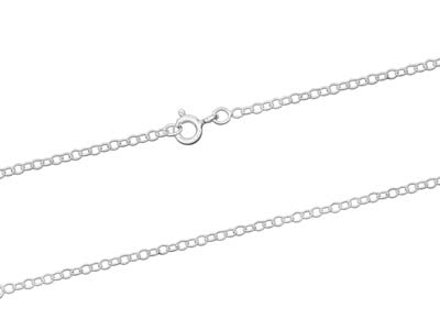 Chaîne maille Forçat claire ronde 1,7 mm, 76 cm, Argent 925 - Image Standard - 2