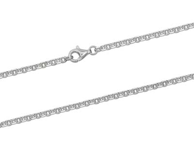 Chaîne maille Forçat diamantée 2,3 mm, 55 cm, Argent 925 - Image Standard - 2