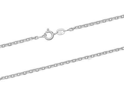 Chaîne maille Forçat diamantée 1,9 mm, 40 cm, Argent 925 - Image Standard - 2