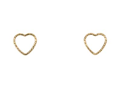 Boucles d'oreilles Coeur contour scintillant, Gold filled - Image Standard - 1