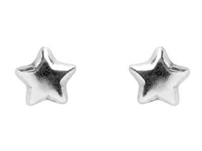 Boucles doreilles Etoiles 5 mm, Argent 925