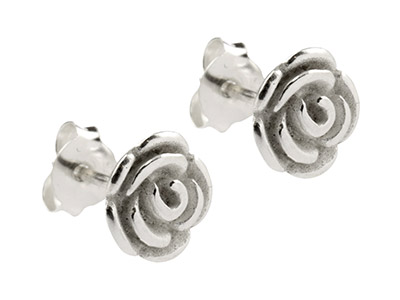 Boucles d'oreilles Rose, Argent 925 - Image Standard - 2