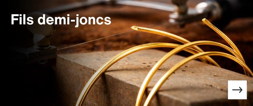 Fils demi-jonc or