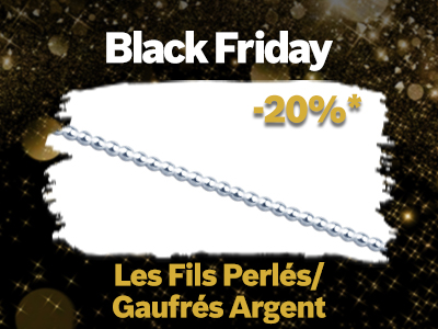 Fils Perlés Gaufrés Argent