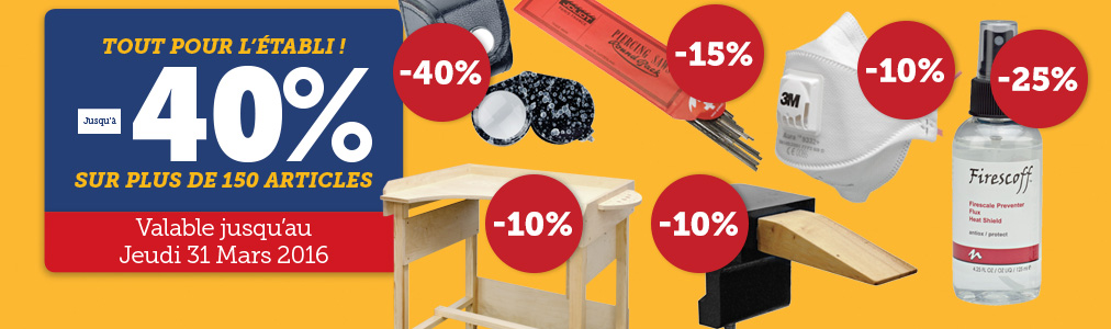 Promotion Outillage pour Bijoutier