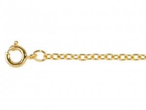 Chaîne Forçat 2,3 mm avec anneau ressort, plaqué or