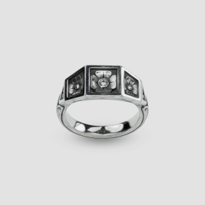 Bague en argent 925 noirci - Averse Paris
